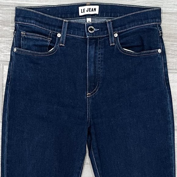 Revolve LE JEAN Vivie Slim Stovepipe Jeans in Frankie Wash Dark Denim Size 29 - Picture 5 of 15